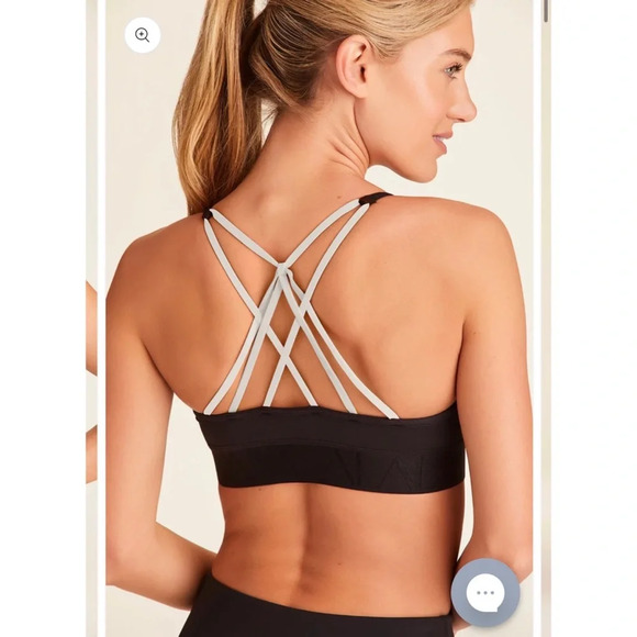 $230 Alala Matching Set: Reef Leggings + Reef Bra Small Black + White - Picture 10 of 16